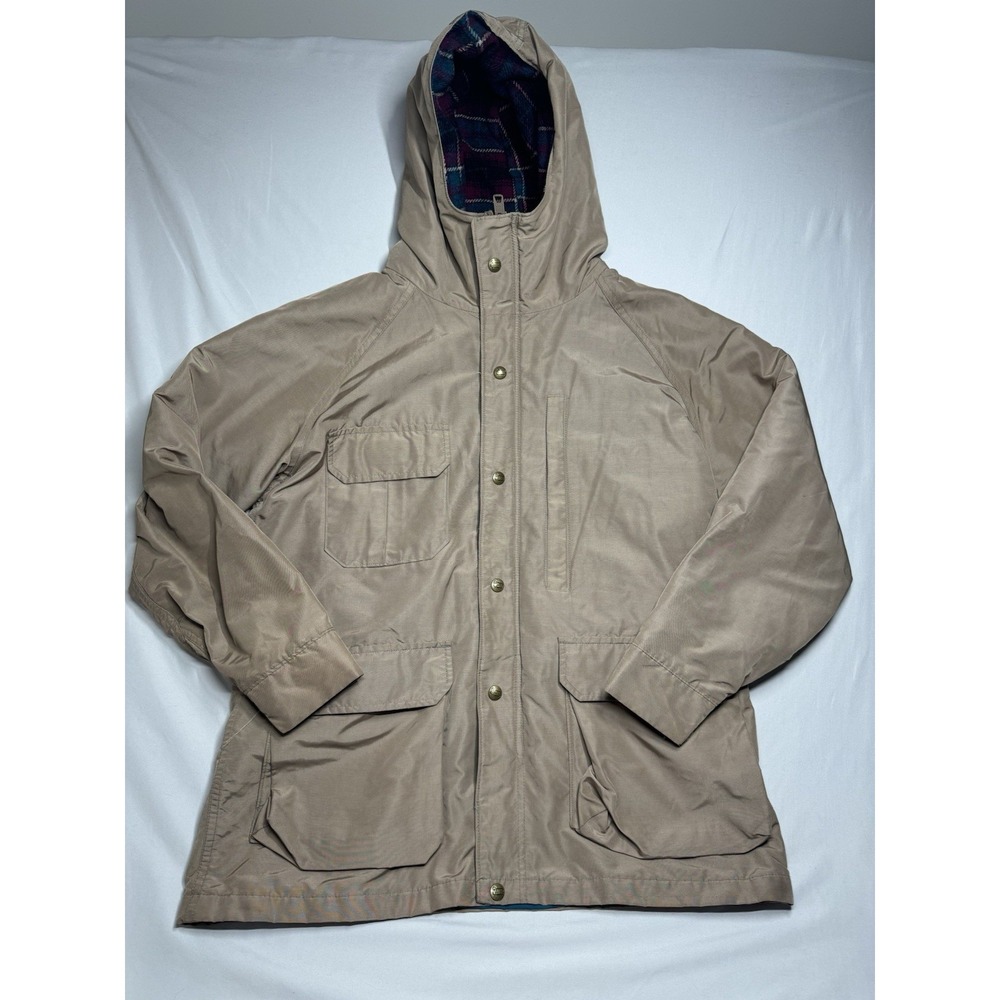 Vintage‎ The Woolrich Women's Tan Coat Size Large Lining Wool Blend Made In USA